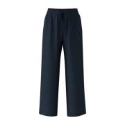 Donkerblauwe Linnen Lange Broek Selected Femme , Blue , Dames