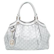 Pre-owned Leather totes Gucci Vintage , Gray , Dames