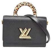 Pre-owned Leather handbags Louis Vuitton Vintage , Black , Dames