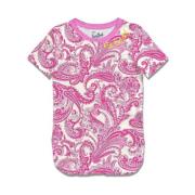 Bandana Print Ronde Hals Korte Mouw T-shirt MC2 Saint Barth , Pink , D...