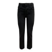 Hoge Taille Zwarte Denim Sigaret Rag & Bone , Black , Dames