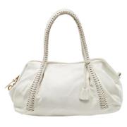 Pre-owned Leather handbags Salvatore Ferragamo Pre-owned , White , Dam...