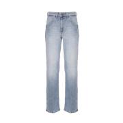 Blauwe Straight Jeans voor Vrouwen Dondup , Blue , Dames