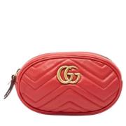 Pre-owned Leather handbags Gucci Vintage , Red , Dames