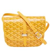 Pre-owned Coated canvas shoulder-bags Goyard Vintage , Yellow , Dames