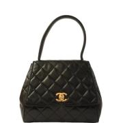 Pre-owned Leather handbags Chanel Vintage , Black , Dames