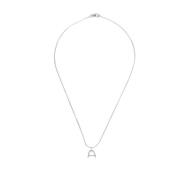 Gepersonaliseerde Alfabet Hanger Ketting Malababa , Gray , Dames