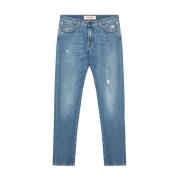 Vintage Slim Fit Denim Jeans Roy Roger's , Blue , Heren