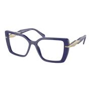 Blauw Marmeren Brillenmontuur PR 03Zv Prada , Blue , Dames