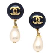 Pre-owned Pearl earrings Chanel Vintage , Multicolor , Dames
