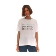 Smile en Love Print T-shirt D.Exterior , White , Dames