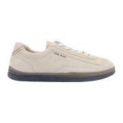 Beige Sneakers met Leren Detail Stone Island , Beige , Heren