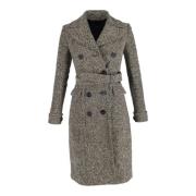Pre-owned Wool outerwear Burberry Vintage , Gray , Dames