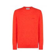 Oranje Wol Crewneck Sweater Heron MC2 Saint Barth , Orange , Heren