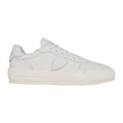 Witte Sneakers Paneelontwerp Ronde Neus Philippe Model , White , Heren