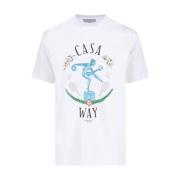 Witte T-shirts en Polos Casablanca , White , Heren