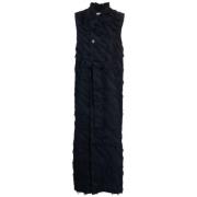 Navy Frill Waistcoat Jurk Henrik Vibskov , Blue , Dames