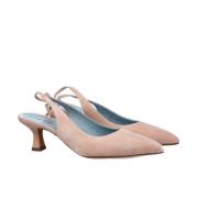 5cm Slingback Pumps van Zacht Suède Roberto Festa , Pink , Dames