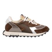 Bruine Suède Sneakers - Wong RUN OF , Brown , Heren