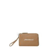 Bruin Leren Clutch Tas Hinnominate , Brown , Dames