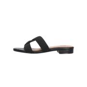 Zwarte Geweven Cut Out Slipper Bibi Lou , Black , Dames