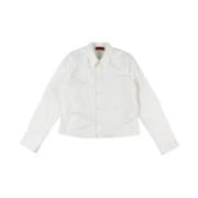 Heren Longsleeve Katoenen Overhemd Wit 424 , White , Heren