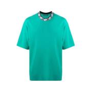 Face Motif Mock Neck Shirt Acne Studios , Green , Heren