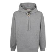 Katoenen Hoodie met Metallic V Valentino Garavani , Gray , Heren