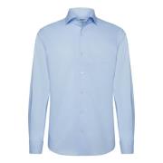 Regular Fit Katoen en Coolmax® Overhemd Boggi Milano , Blue , Heren