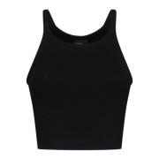 Zwarte Geribbelde Tanktop Wardrobe.nyc , Black , Dames