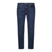 Blauwe Slimmy Tapered Stretch Jeans 7 For All Mankind , Blue , Heren