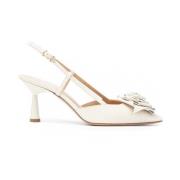 Nuvola Slingback Fiore Hak 70 Roberto Festa , White , Dames