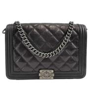 Pre-owned Leather chanel-bags Chanel Vintage , Black , Dames