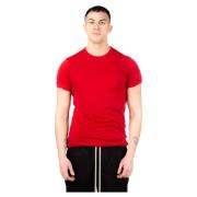 Dubbele SS T-shirt in Cardinal Red Rick Owens , Red , Heren
