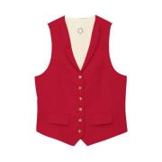 Robinson framboos linnen vest Ines De La Fressange Paris , Pink , Dame...