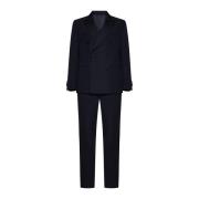 Blauw Wol-Mohair Blazer en Broek Lardini , Blue , Heren