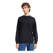 Navy Blue Sweater Klassieke Stijl Hugo Boss , Blue , Heren