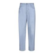 Stijlvolle Denim Jeans in Wit/Blauw Bottega Veneta , Blue , Heren