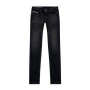 Skinny Punk-Rock Zwarte Jeans Diesel , Black , Heren