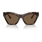 Cat-Eye Zonnebril met Monogramdetail Burberry , Brown , Unisex