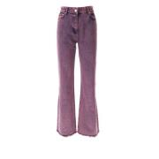 Fuchsia Flare Jeans Moschino , Pink , Dames