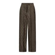 Stijlvolle Broek Fendi , Brown , Dames