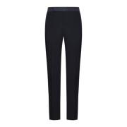 Blauwe Smoking Broek Giorgio Armani , Blue , Heren