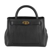 Zijden Kalfsleren Crossbody Tas Mulberry , Black , Dames