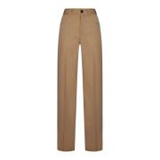 Beige Wol Straight-Leg Broek Jil Sander , Beige , Dames