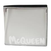 Metallic Portemonnee Acht Kaartsleuven Alexander McQueen , Gray , Here...