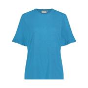 Blauwe Glitter Ruffle T-shirt Fabienne Chapot , Blue , Dames