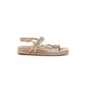 Flat Sandals Alma EN Pena , Beige , Dames