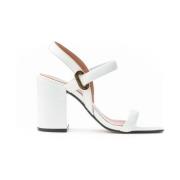 High Heel Sandals Carmens , White , Dames