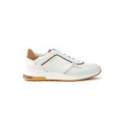 Leren Sneakers met Suède Detail La Martina , White , Heren